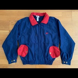 Vintage Speedo Windbreaker Jacket (navy/red)